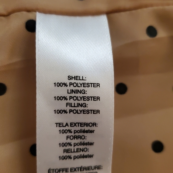 Chicos Women’s Size 3 (L/16) Tan Quilted Zip Up Lightweight Front Pockets Jacket - Picture 8 of 9